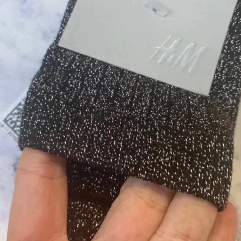 H & M black and silver glitter socks 🧦 NEW!